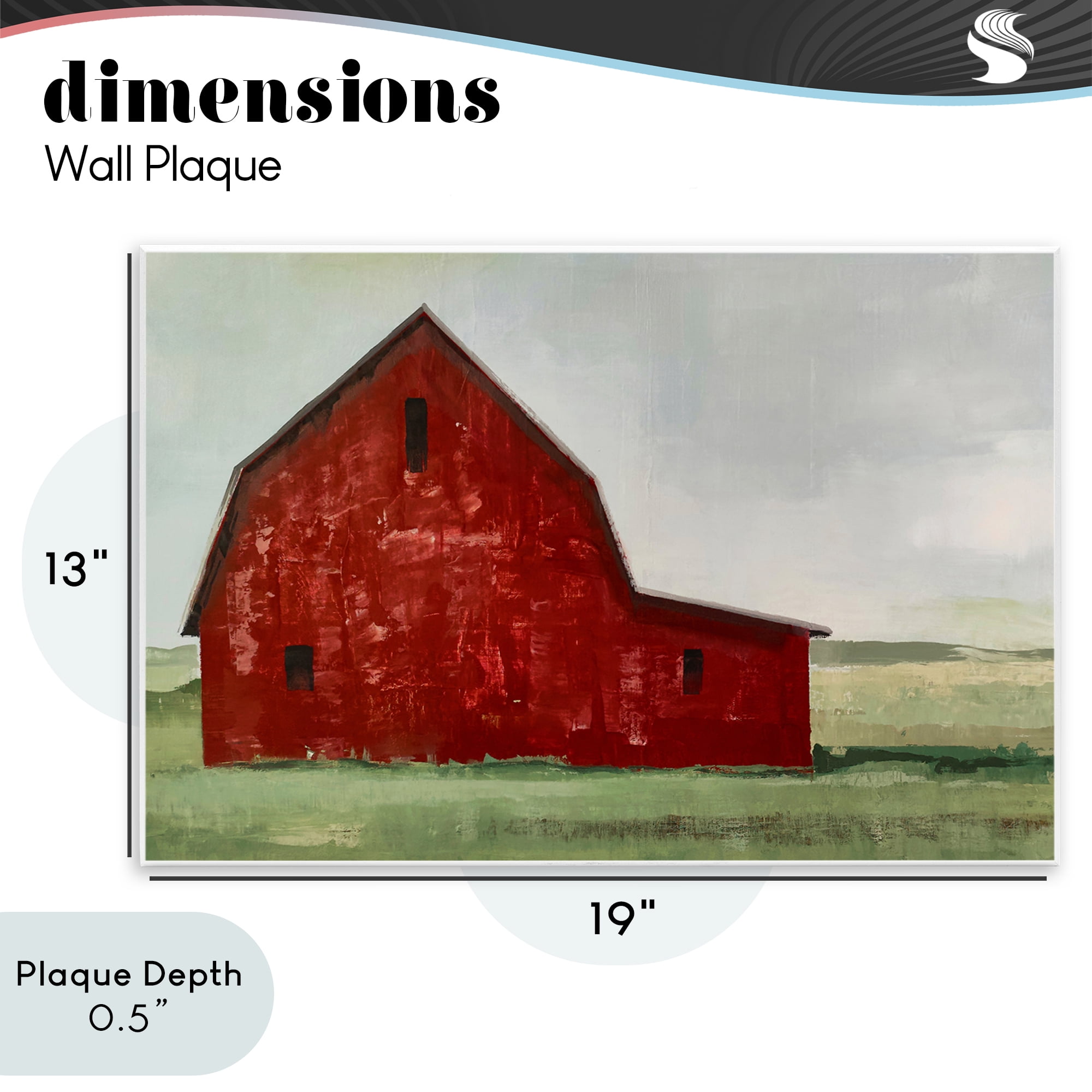 Stupell Industries Red Weathered & Wise Barn Wall Plaque Art, design by Max Maxx