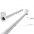 thumbnail image 5 of Steel Adjustable Closet Rod, White, 48 in. to 72 in., 5 of 12
