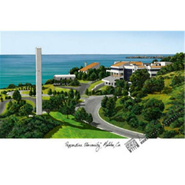 Pepperdine University Campus Images Lithograph Print
