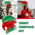 thumbnail image 2 of NOKIO 2pcs Christmas Elf Hat Festive Headwear Cute Elf Hat Cute Holiday Elf Hat Hats Has Bonnets Christmas Party Supplies Santa Claus Hat Elf Caps Creative Headwears Headgear Flannel, 2 of 7