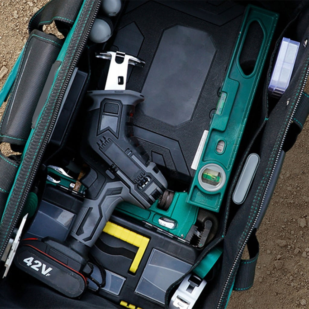 16/18inch Tool Bag Heavy Duty Tool Storage Bag Large Capacity Tool Storage Bag for Electricians Power Tool Organizers