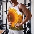 thumbnail image 5 of Fuzoiu butterflies flying near sunflower in field Men's Workout Tank Tops,Sleeveless Gym Shirt Quick Dry,Fitness Bodybuilding T-Shirt,Muscle Athletic Workout Tee-X-Large, 5 of 7