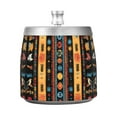 thumbnail image 7 of Yayeee Ashtray with Lid for Cigarette Smokeless Stainless Steel Home Ash Holder, Orange Geometric, 7 of 7