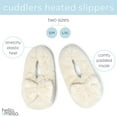 thumbnail image 2 of Hello Mello Cuddlers Heated Slippers Feet Warmers Shoes, Ivory Small/Medium (Women's), 2 of 9
