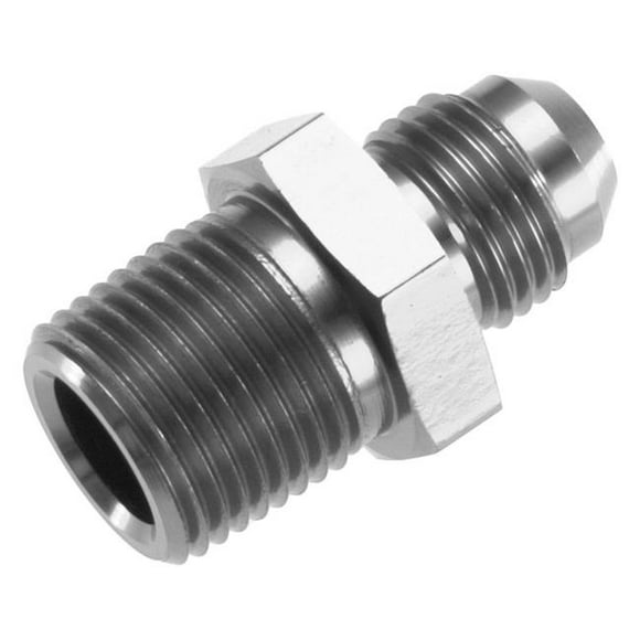 16AN to 12 NPT Straight Male Adapter - Clear