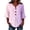 Light Violet, variant on Women's Gradient Color 3/4 Sleeve V Neck Top, Button Decor Loose Relaxed Fit with Ruffle Cuffs, for Summer Casual Daily Outfits or Vacation Light Violet