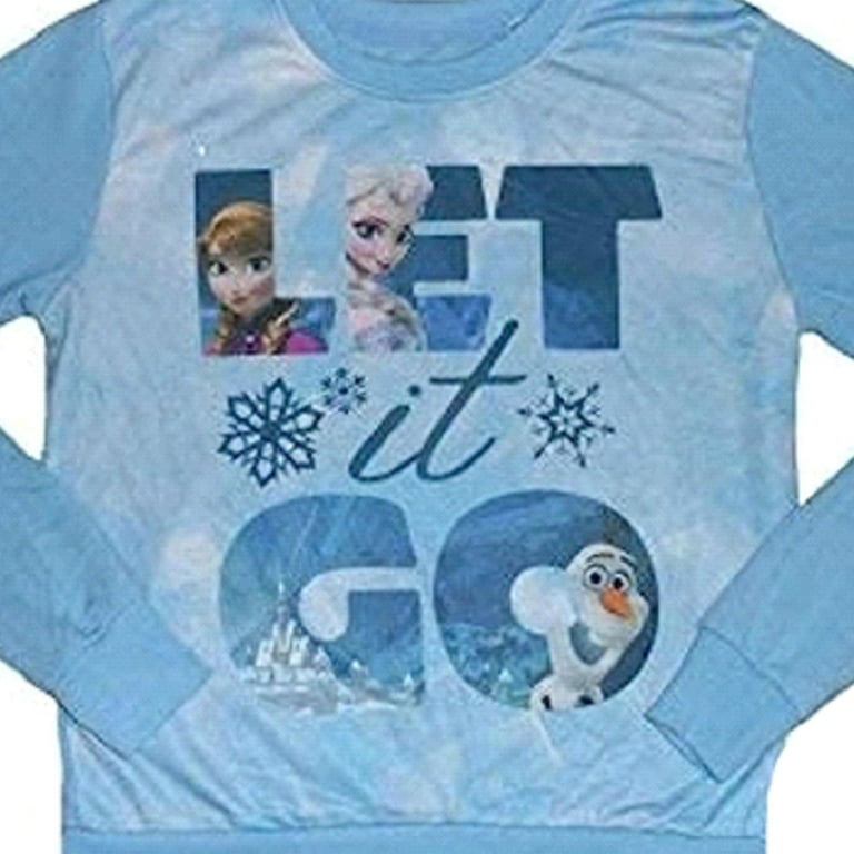 Frozen Junior Women's Let It Go Blue Crew Neck Sweatshirt (XS