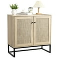 thumbnail image 2 of BeesClover Sideboard Buffet Cabinet Rattan Storage Cabinet, Accent Cabinet with Rattan Doors Adjustable Shelves for Living Room Entryway, Kitchen, 2 of 8