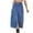Blue, variant on Scoop Women's Drawstring Waist Flap Pocket Cargo Skirt Back Slit Midi Skirt Women's High Waist Pocket Split Half Skirt Women's Casual Denim Half Skirt