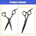 thumbnail image 6 of Vocoste Professional Hair Cutting Scissors Black Scissors 0.91"x0.67" Stainless Steel for Hair Cutting, 6 of 7
