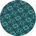 thumbnail image 1 of Ahgly Company Indoor Round Patterned Dark Turquoise Green Area Rugs, 8' Round, 1 of 6