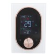 thumbnail image 2 of Touchscreen Thermostat, Intelligent Timing LCD Color Display Knob Control Programmable Smart Thermostat Aluminum Alloy with APP for Hotel, 2 of 7