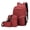 Red, variant on Construction Backpack Three-piece Backpack Men's Computer Backpack Casual Junior High School Elementary School Student Backpack Korean Version Female Outdoor Travel Bag