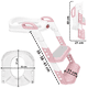 thumbnail image 5 of Baño Entrenador Infantil con Escalera Asiento Acolchado Antideslizante Plegable y Ajustable para Sanitario Común - Rosa, 5 of 7
