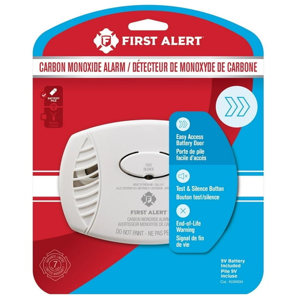 First Alert CO400A Carbon Monoxide Detector, Battery Operated