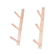 relayinert 2 Pieces Wood Yoga Mat Storage Organizer Holder Mat Rack Yoga for Skateboard 3 Tier 3 Tier
