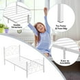 thumbnail image 5 of VECELO 2-Piece Twin Size Metal Platform Bed Frame Mattress Foundation with Arched Design Headboard and Footboard, No Box Spring Needed, Easy Assembly, White, 5 of 6