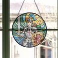 thumbnail image 3 of Armor of God Suncatcher, Knight Stained Glass, Inspirational Christian Design, Stained Glass Suncatcher with Bible, Gift for Religious Individuals, Spiritual Seekers, and Fantasy Fans, 3 of 5
