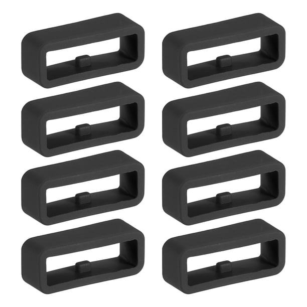 Soporte para Banda de Reloj Uxcell, Reemplazo Universal de Banda de Silicona para Reloj, Partes de Sujeción de Correa para Reloj Deportivo Negro de 18 mm