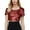a-Red6721, variant on Women's T-Shirt Sequin Square Neck Crop Tees Short Sleeve Sparkly Slim Fit Party Blouse For Night Out Dance Daily Wear Cozy Top