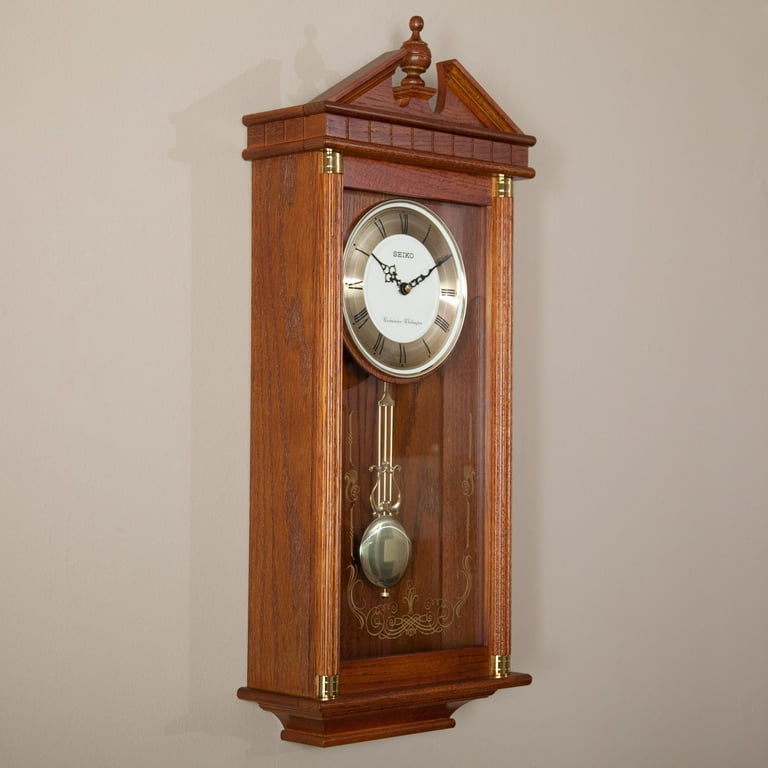 Seiko Regal Oak Wooden Chime Wall Clock Pendulum, Quartz Seiko Regal Oak Wooden Chime Wall Clock Pendulum, Quartz