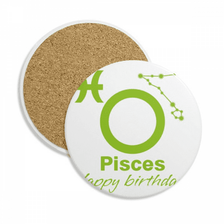 

Constellation Fate Birthday Celebration Pisces Coaster Cup Mug Tabletop Protection Absorbent Stone