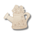 thumbnail image 2 of Unfinished Wood Etched Flower Watering Can Shape 18" / 1/8", 2 of 2
