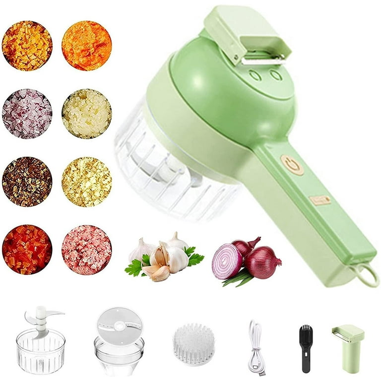 Buy GLITZKIVA 4 in 1 Handheld Electric Vegetable Cutter Set Portable  Wireless Garlic Mud Masher Garlic Press and Slicer Set Multifunctional  Electric Mini Food Processor Online at Best Prices in India - JioMart.