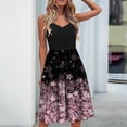 thumbnail image 2 of Summer Savings Clearance Summer Dresses For Women 2022 Plus Size Dress Boho Dress Beach Dresses Sleeveless Sling Dress A Line Spaghetti Strap Pleated No Pockets, 2 of 7