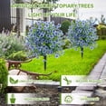 thumbnail image 5 of Artificial Lavender Topiary Ball Trees with Ground Spike 1 Pack 23 Inches UV Resistant Artificial Shrubs Artificial Boxwood Plants for Garden Yard Porch Patio Decor, 5 of 9