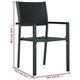 thumbnail image 4 of vidaXL Garden Chairs 2 pcs Black Plastic Rattan Look, 4 of 5