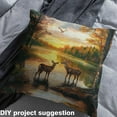 thumbnail image 2 of Castle Fairy Teens Animal Deers Fabric by the Yard 2 Yards,Jungle Wildlife Room Decor Fabric by the Yard,Rustic Woodland Sewing Fabric,Super Cozy Room Decor, 2 of 6