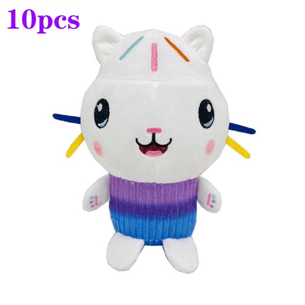 10 Uds animales de peluche Gabby casa de muñecas adorable peluche Gaby casa de juguete gato muñeca dibujos animados animales de peluche gato sirena muñecos de peluche niños xuanjing unisex