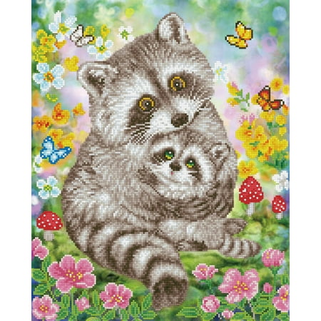 UPC: 4895225912896 | DIAMOND DOTZ® Sweet Racoons Diamond Painting Kit