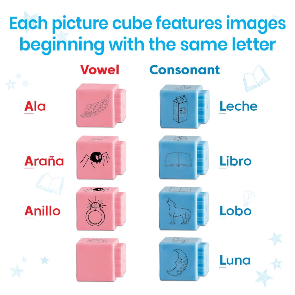 hand2mind Spanish Reading Rods Alphabet & Phonemic Awareness, Word Building Activities, Letter Blocks