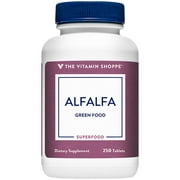 The Vitamin Shoppe Alfalfa 500 MG - Natural Green Food Supplement, Nature's Superfood - Antioxidant Green Superfood (250 Tablets)