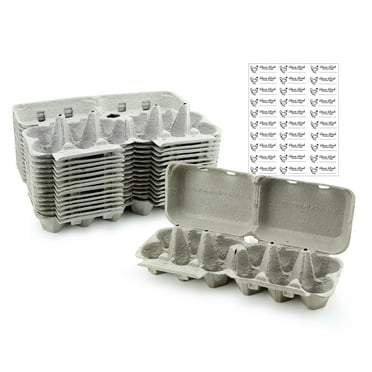 Cornucopia Brands Half Dozen Egg Cartons (30-Pack); Split Apart Style for 6 Egg or 12 Egg Use; Holds 180 Eggs Total