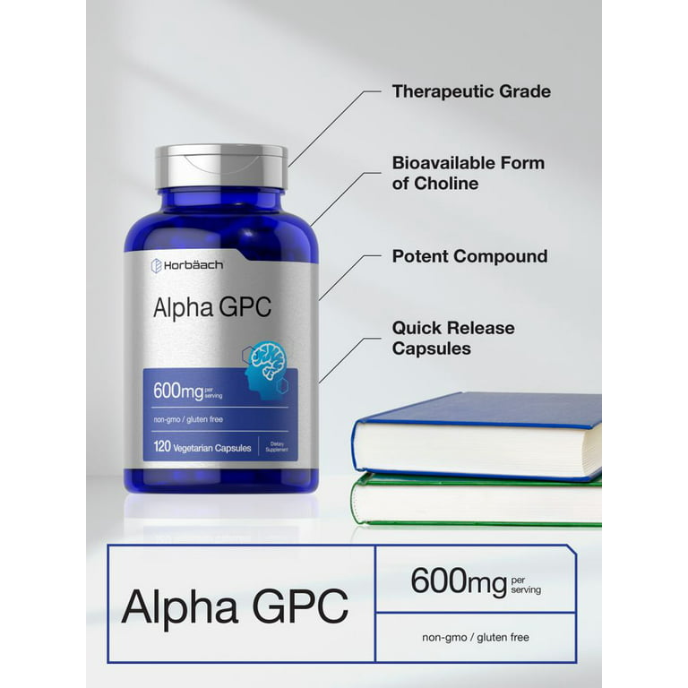 Alpha GPC 600mg 120 Capsules, 60% OFF