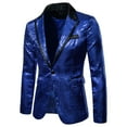 thumbnail image 2 of Vedolay Mens Office Blazers Long Sleeve Lapel Collar Jacket Suit Tops for Work Office Blue,XL, 2 of 4