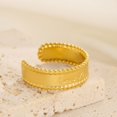 thumbnail image 1 of Unift Anillos abiertos de acero inoxidable para mujer, anillo ajustable geométrico, Color dorado, declaración de lujo, regalo de joyería para pareja, venta al por mayor, 1 of 2