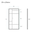 thumbnail image 5 of Leiden 34 x 78 Framed Fixed 3/8 in. (10mm) Frosted Tempered Glass Shower Door with Matte Black Frame, 5 of 6