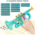 thumbnail image 3 of Cestmall Trompeta Juguetes, Trompeta de Cuerno Con Música Trompeta Portátil Para Niños Juguete Trompeta de Plástico Con Instrumento Musical Iluminado, Trompeta de Juguete Regalo Para Chi, 3 of 4