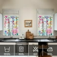 thumbnail image 3 of Sunflower Print Kitchen Curtains 3-Piece Set - Vintage Rustic Rod Pocket Window Panels with Valance & Tiers, 3 of 5