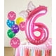 thumbnail image 2 of Globo Kwuz rosa número 6 de 40 cm con minilazo para niñas que cumplen 6 años, 2 of 6