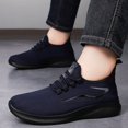 thumbnail image 4 of Men's Low-Top Lace-Up Knit Upper Walking Shoes Streamlined Lightweight Sole Casual Daily Athletic Sneakers, 4 of 5