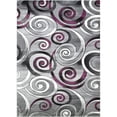 thumbnail image 5 of Handcraft Rugs HR Spiral/Swirls Modern Contemporary Hand Carved Area Rug 3-D effect Purple - 5' x 7', 5 of 5