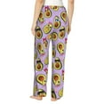 thumbnail image 3 of Picia Cartoon Avocados Womens Soft Woven Cotton Elastic Waistband Sleep Pajama Pant Lounge Sleep Pant With Pockets And Drawstring-Large, 3 of 9