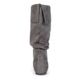 thumbnail image 3 of Women's Journee Collection Shelley-3 Wide Calf Knee High Slouch Boot Grey Faux Suede 7 M, 3 of 5