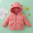 thumbnail image 3 of GYRATEDREAM Baby Girls Winter Coats Toddler Bear Hoods Down Jacket Kids Light Puffer Padded Outwear 3-7T, 3 of 6