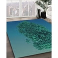 thumbnail image 2 of Ahgly Company Indoor Rectangle Patterned Medium Teal Green Area Rugs, 2' x 4', 2 of 6